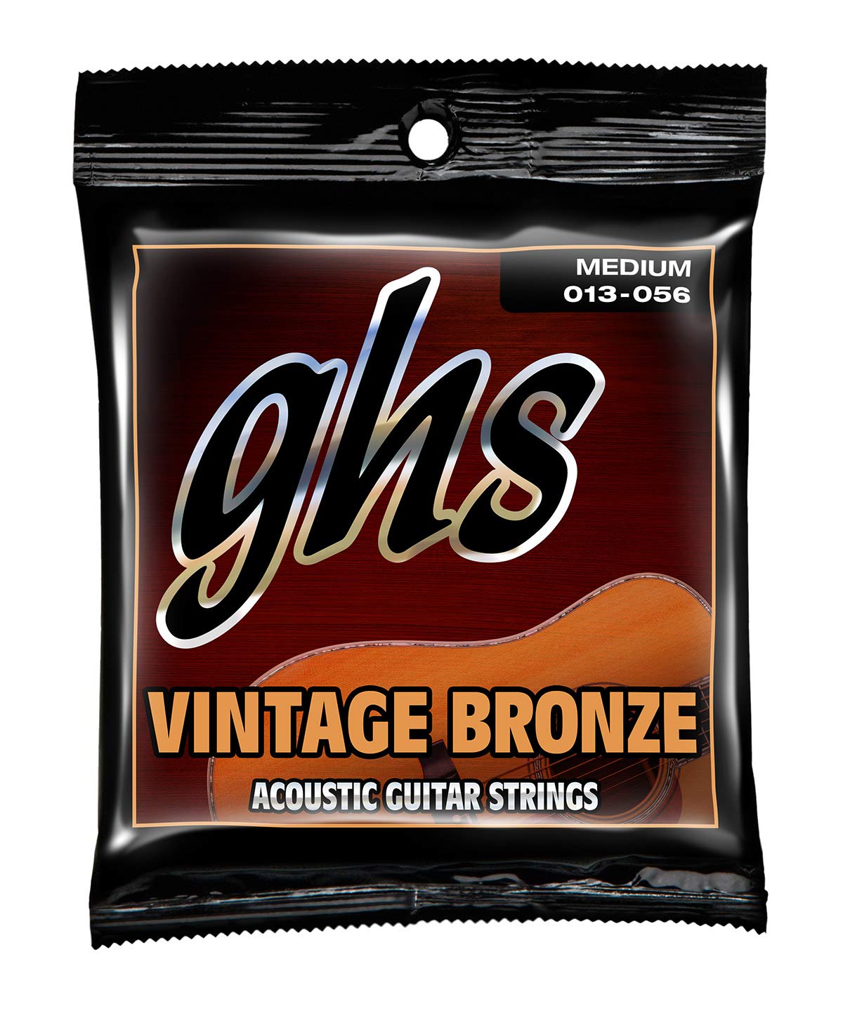 GHS Strings Acoustic Guitar Set - Medium Gauge 13-56, Vintage Bronze Wound - Perfect for Folk, Country & Fingerstyle Playing