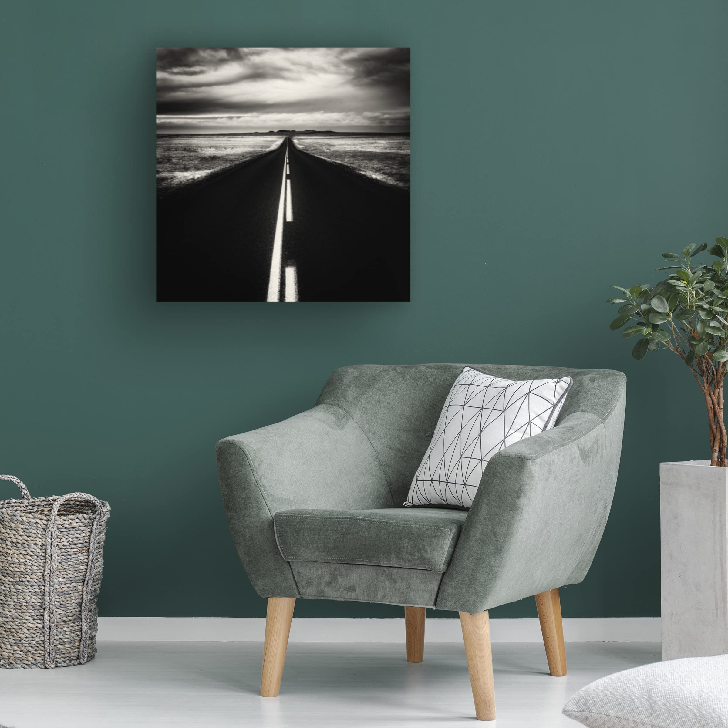 Trademark Fine Art 'The Street' Canvas Wall Art by Carsten Velten - Modern Abstract Painting for Living Room, Bedroom & Office Decor