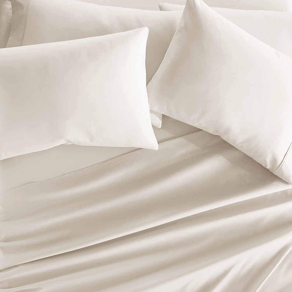 6-Piece Luxury Cotton Bed Sheet Set - Queen Size, Soft & Breathable for Ultimate Comfort - Perfect for Master Bedroom, Guest Room, and Dormitory Use