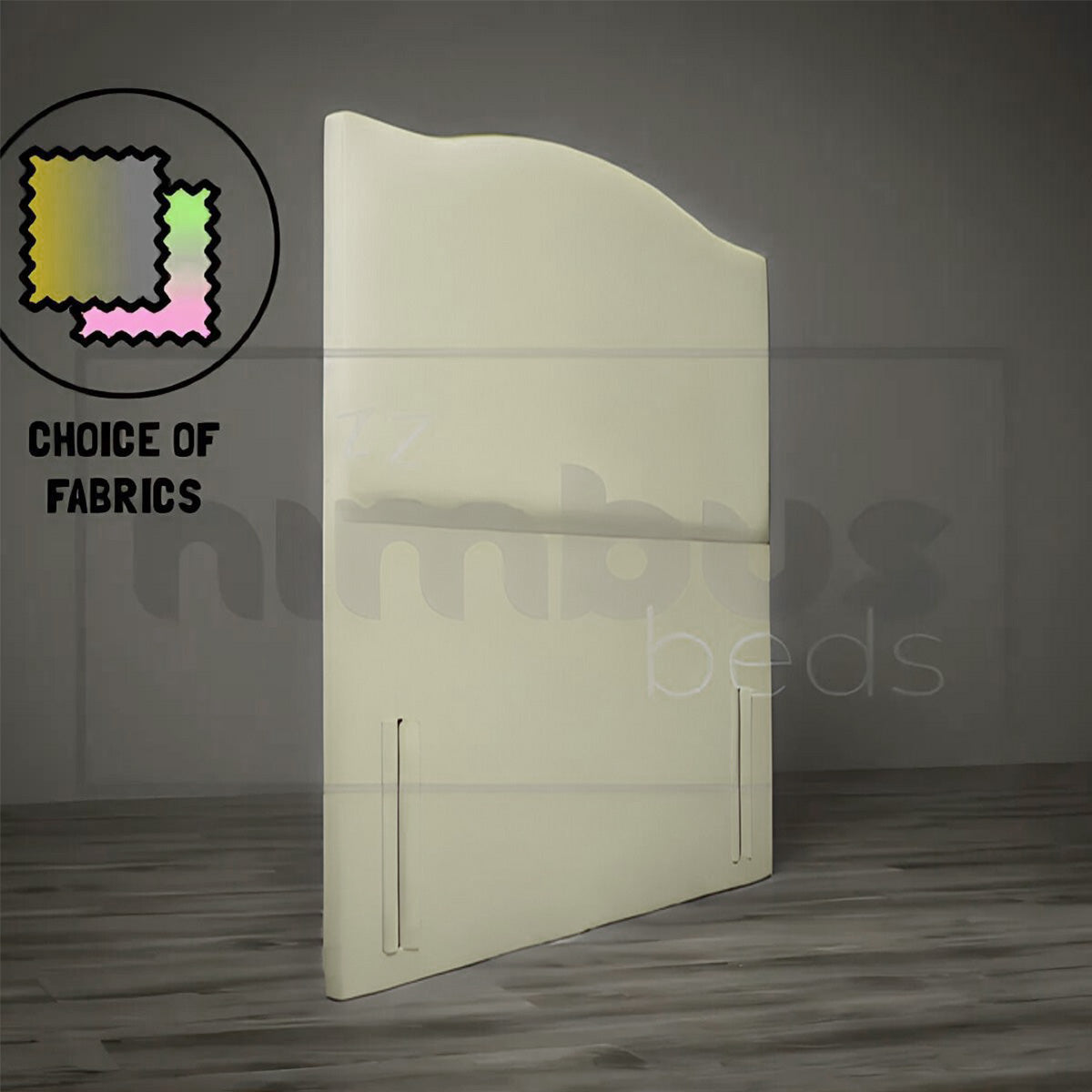 Modern Floor Standing Curve Headboard - Elegant Upholstered Bed Frame for Master Bedroom & Guest Room Decor