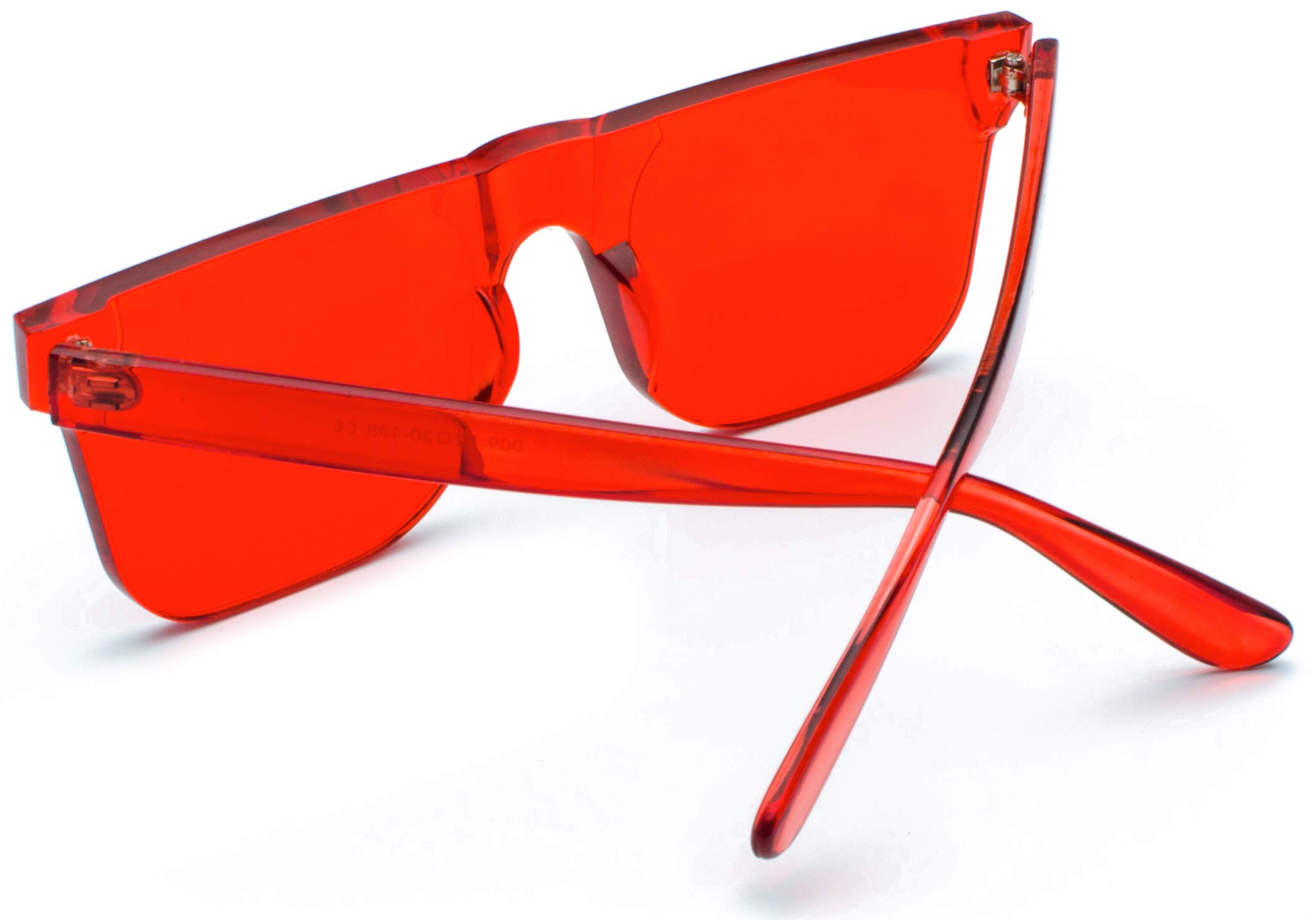 Kyiduo One Piece Anime Rimless Tinted Sunglasses - Lightweight Transparent Candy Color UV Protection Eyewear for Cosplay, Fashion & Outdoor Activities