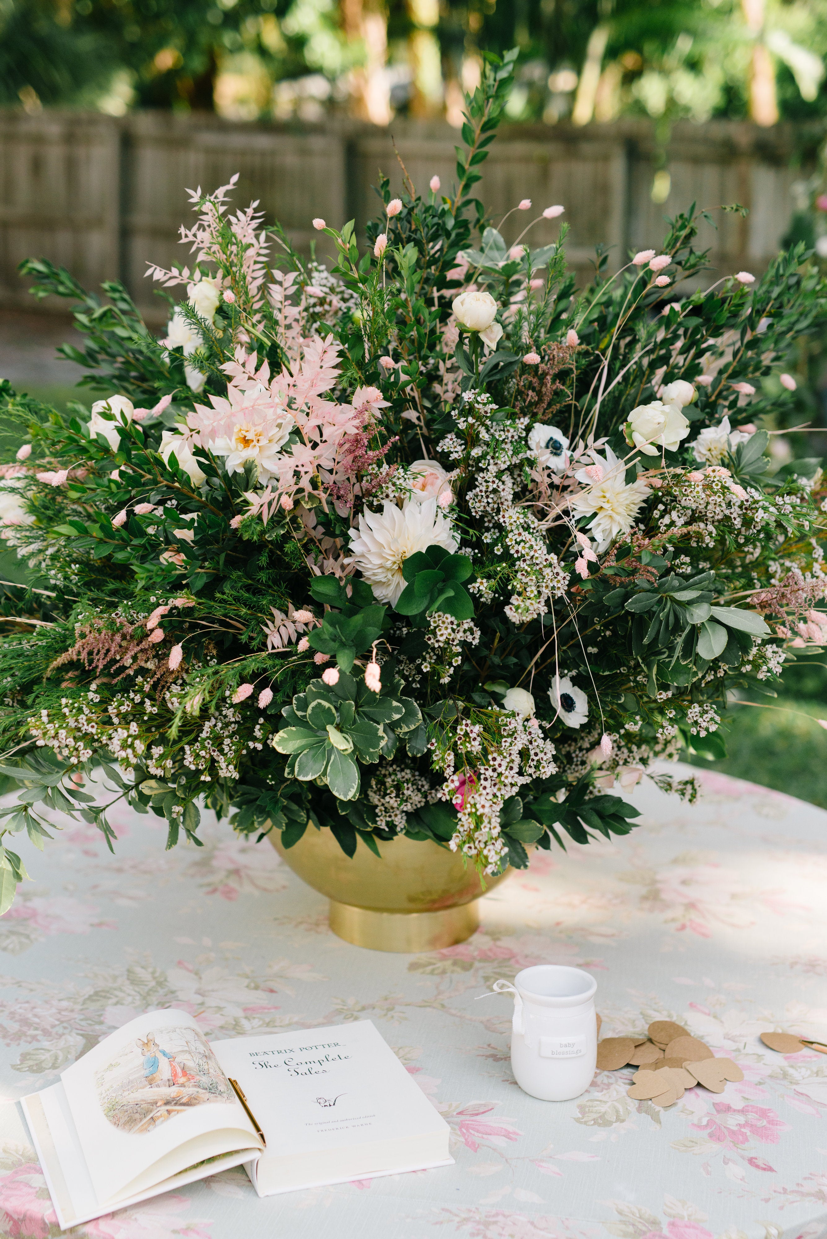 Pink & Floral Backyard Baby Shower Decorations for Girls - Outdoor Party Supplies, Gender Reveal, First Birthday Celebration
