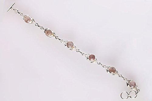 Rose Quartz Bracelet for Women - 925 Sterling Silver Healing Crystal Jewelry for Love & Positive Energy | Perfect for Gifts, Meditation & Everyday Wear