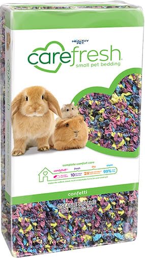 Carefresh Small Pet Bedding - Ultra Soft & Absorbent Small Animal Bedding for Hamsters, Guinea Pigs & Rabbits | Odor Control & Dust-Free | Perfect for Cages, Hutches & Nesting Areas