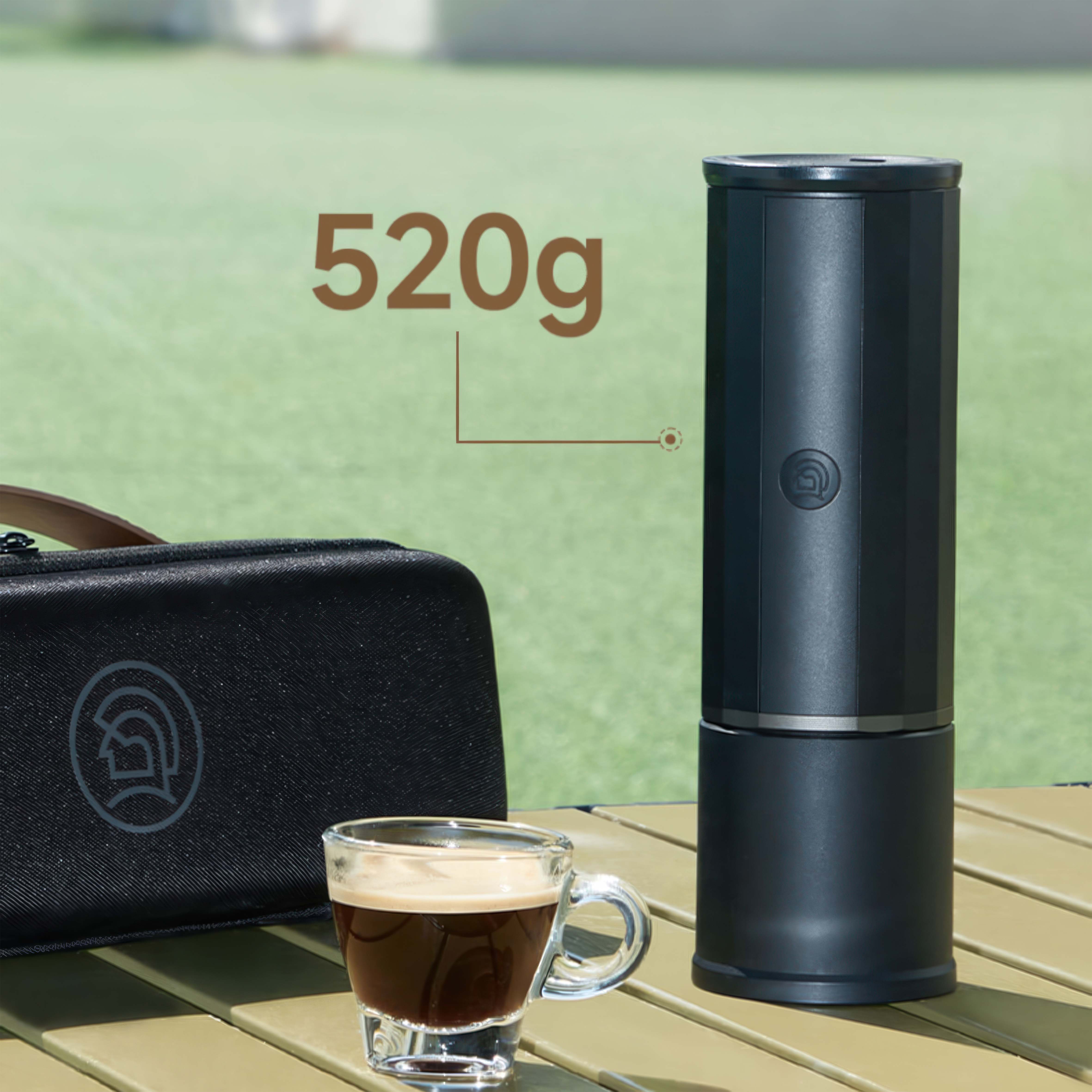 Heropresso Portable Espresso Maker - Handheld Coffee Machine for Camping, Travel & Office - 15Bar Pressure Manual Espresso Maker with USB Rechargeable Battery - Perfect Gift for Coffee Lovers