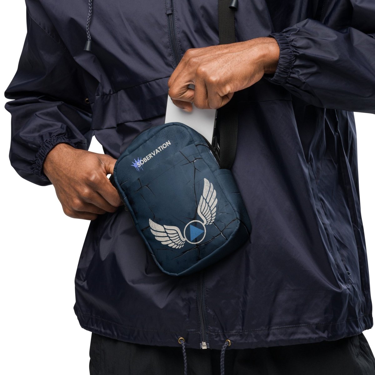 Sober Translations Crossbody Bag - Wings of Recovery Vol. 2 | Stylish & Functional Purse for AA Meetings, Daily Use & Travel Accessories