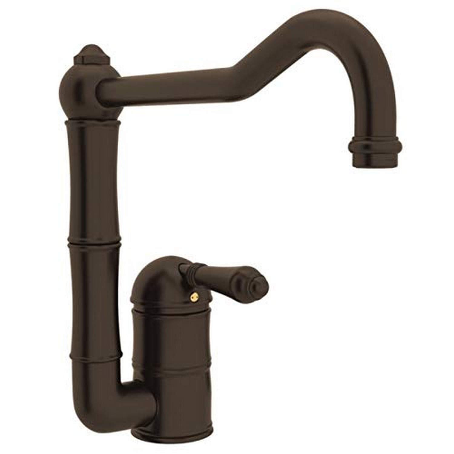 ROHL A3608LMTCB-2 Tuscan Brass Kitchen Faucet - High Arc Pull-Down Sprayer for Modern Farmhouse & Rustic Style Kitchens