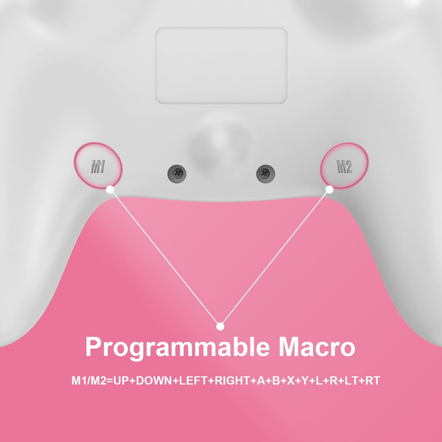 KINGEAR Wireless Switch Pro Controller for Nintendo Switch OLED, Switch Lite & PC - Turbo Function, 6-Axis Gyro, Vibration & Cute Pink Rabbit Design - Perfect for Gaming, Streaming & Multiplayer Sessions