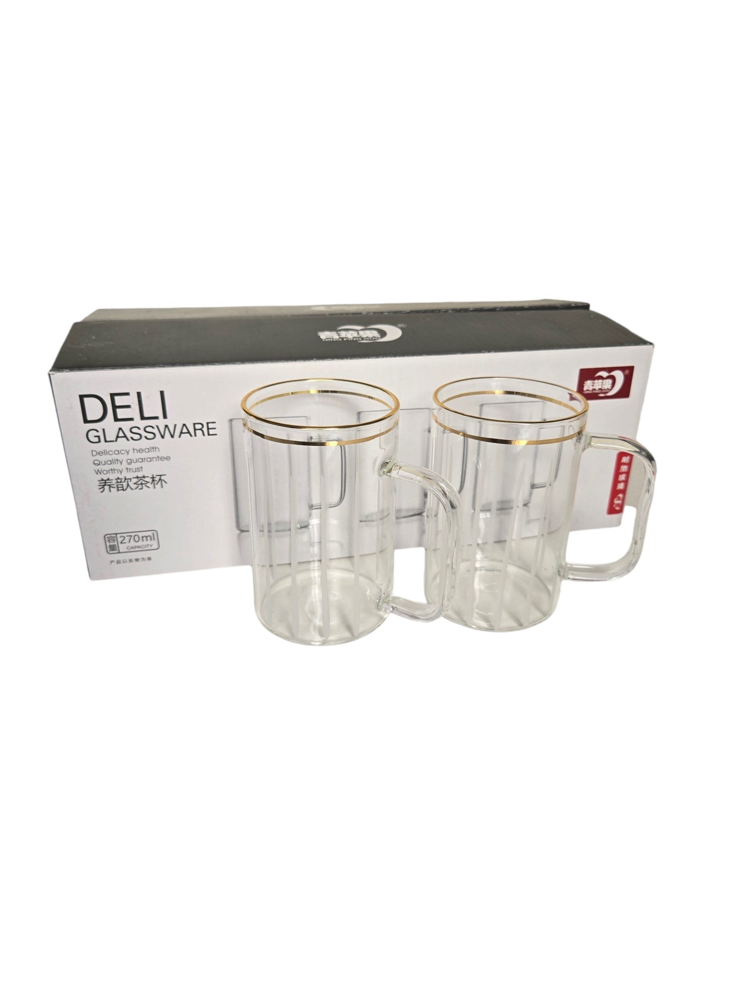 6-Piece Gold Rim Tea Glass Set - Elegant Drinking Glasses for Hot & Cold Beverages - Perfect for Tea, Coffee, and Cocktails at Home or Parties