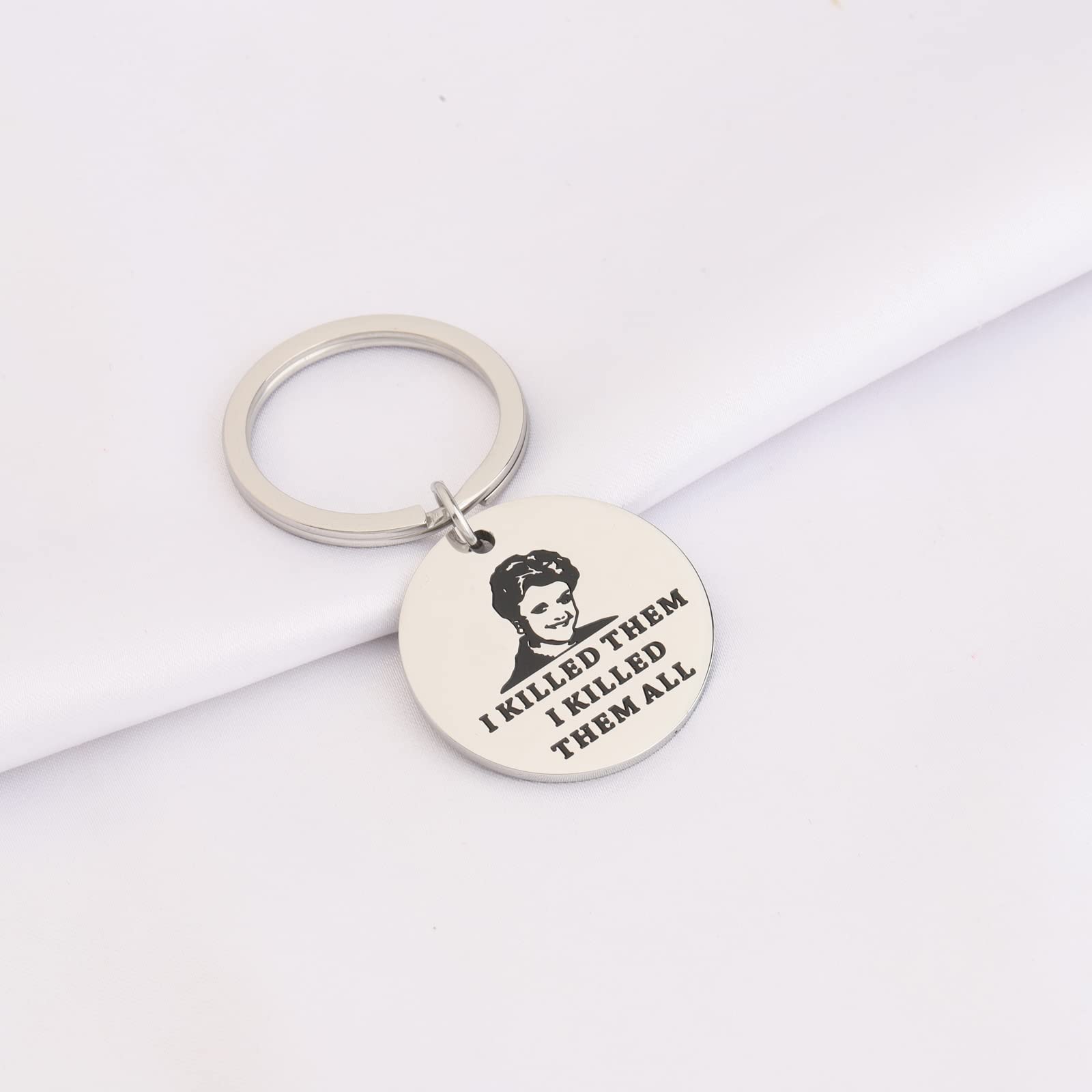 KEYCHIN Jessica Fans Keychain - True Crime TV Show Merch - 'I Killed Them All' Jewelry Gift for Murder Mystery Lovers - Perfect for Friends, Cosplay & Crime Show Conventions