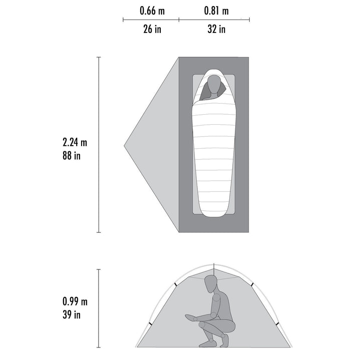 MSR Hubba Hubba LT 1-Person Ultralight Backpacking Tent - Perfect for Solo Hiking, Camping & Outdoor Adventures