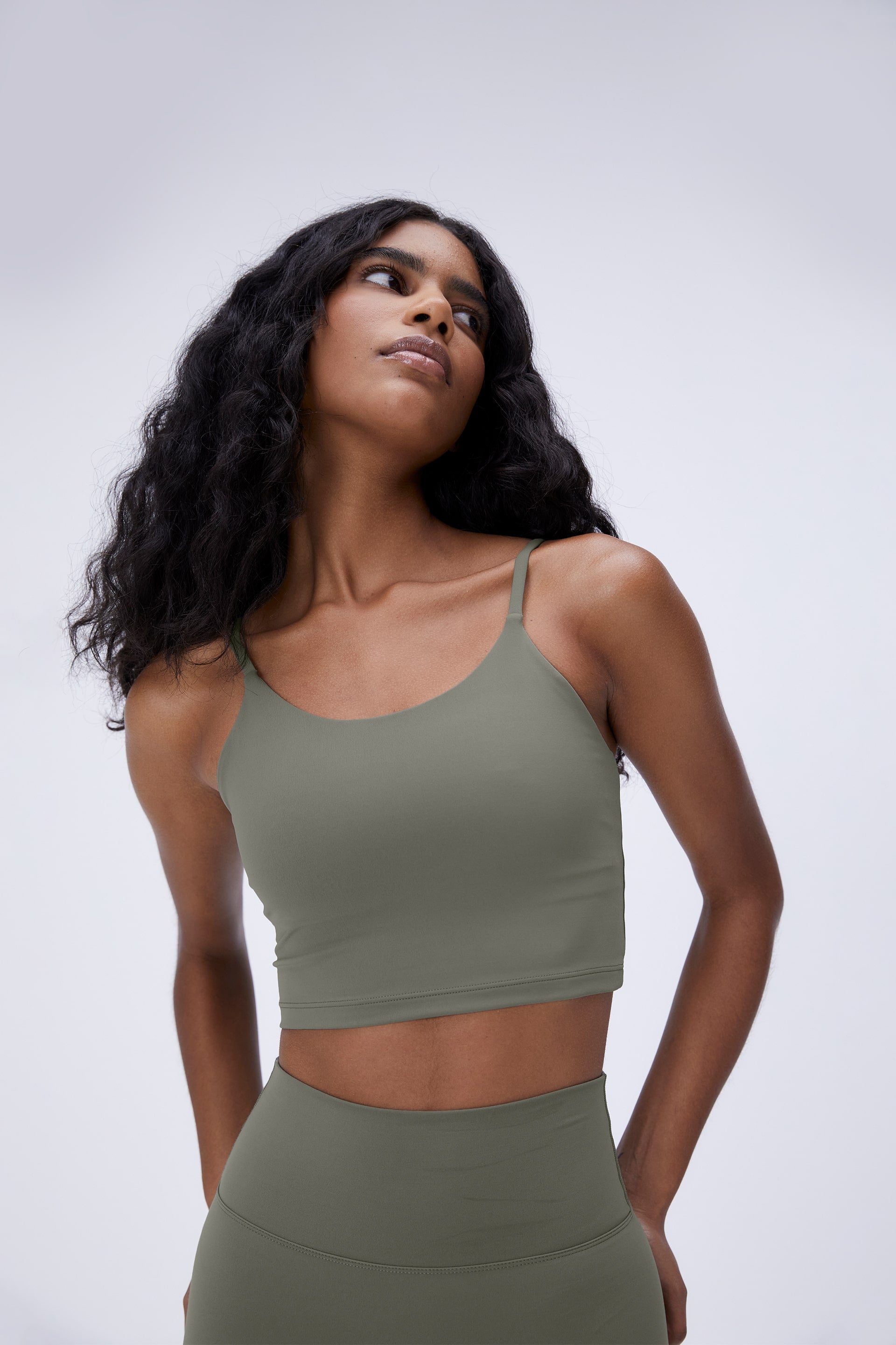 Ultimate Tank Bra for Women - Olive Green | Comfortable Seamless Sports Bra for Yoga, Running & Gym Workouts