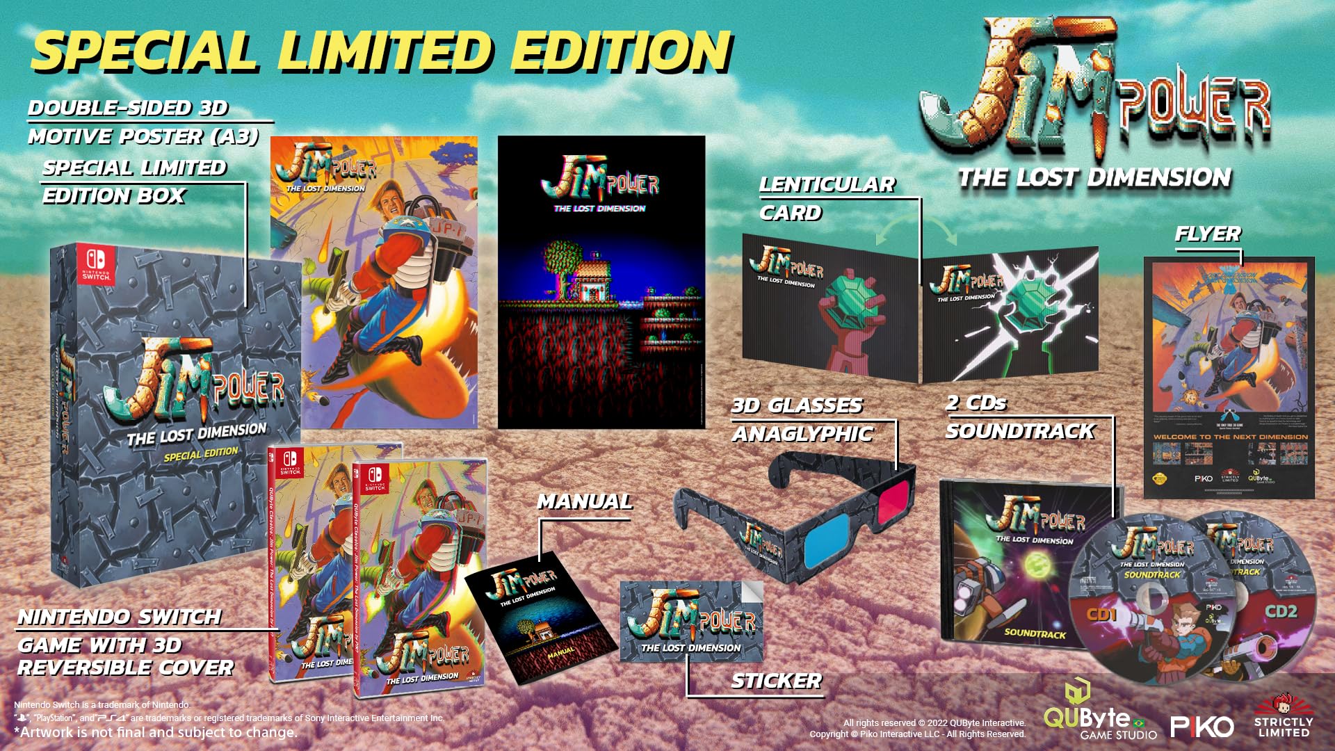 Jim Power: The Lost Dimension - Special Limited Edition for Nintendo Switch | Retro Action-Adventure Game | Perfect for Collectors & Gamers
