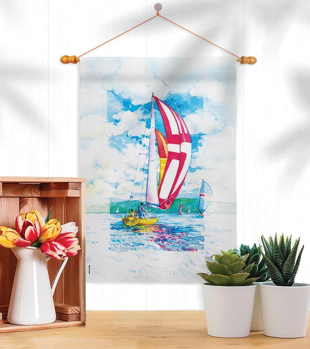 Sailboat Decorative House Flag Set 28