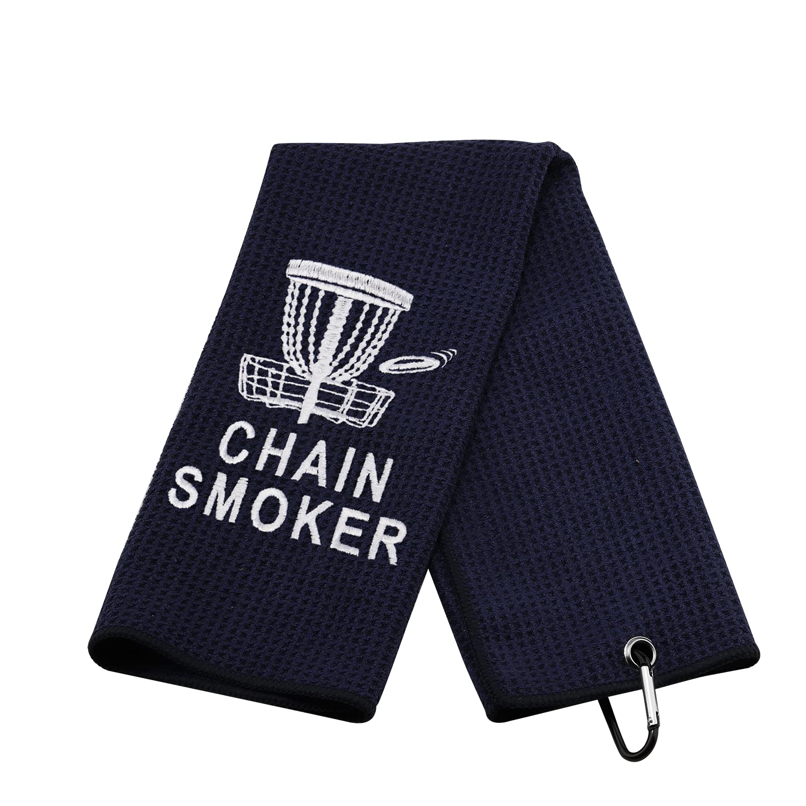 Premium Disc Golf Towel with Clip - Embroidered Sports Towel for Golfers & Chain Smokers - Perfect for On-Course Use & Outdoor Activities