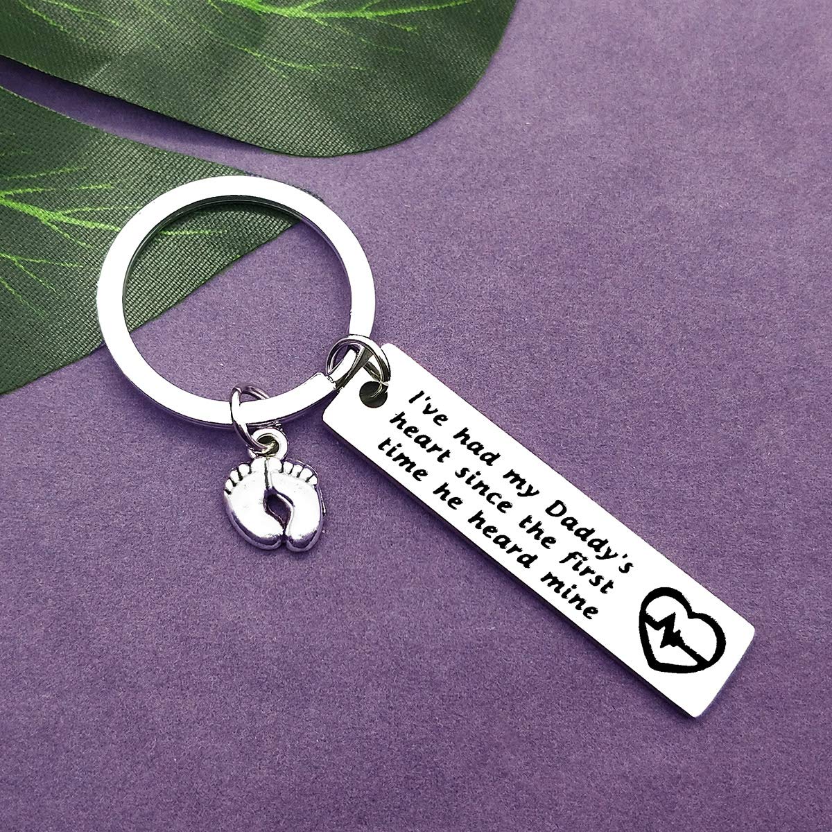 Personalized Dad Keychain - Engraved Father's Day Gift for Dad from Daughter or Son, New Daddy & Pregnancy Announcement Gift, Christmas & Birthday Present for Fathers - Ideal for Everyday Use, Office, Travel & Special Occasions