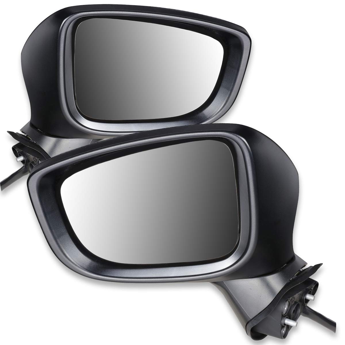 Auto Dynasty MA1320181 MA1321181 Pair OE Style Powered Rear Side View Door Mirrors Compatible with Mazda 3 2014-2015 - Perfect for Safe Lane Changes & Parking Assistance