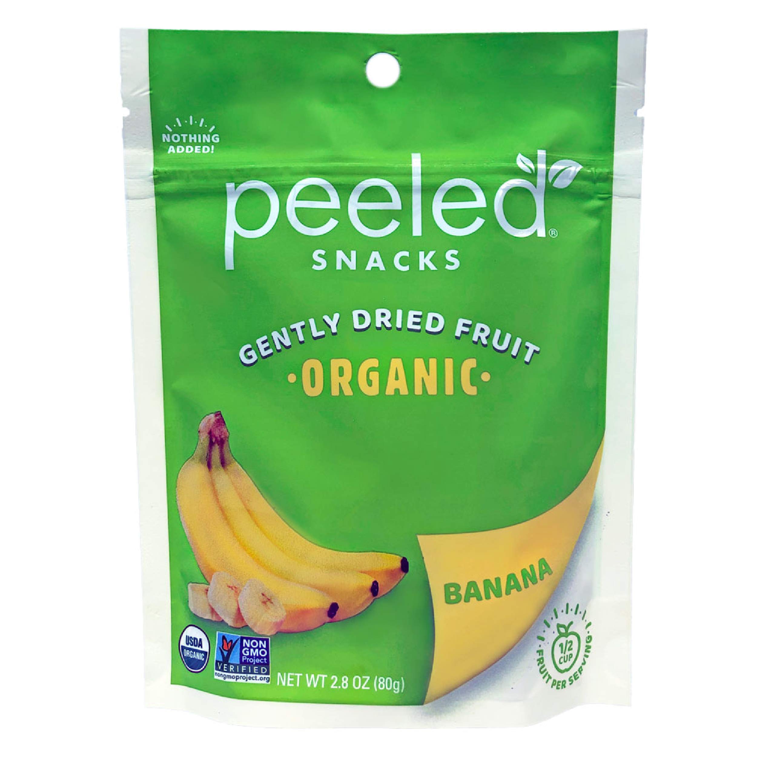 Organic Dried Banana Snacks, 2.8 oz | Vegan, Gluten-Free, Non-GMO | Healthy On-the-Go Snack for Work, School, Hiking & Travel