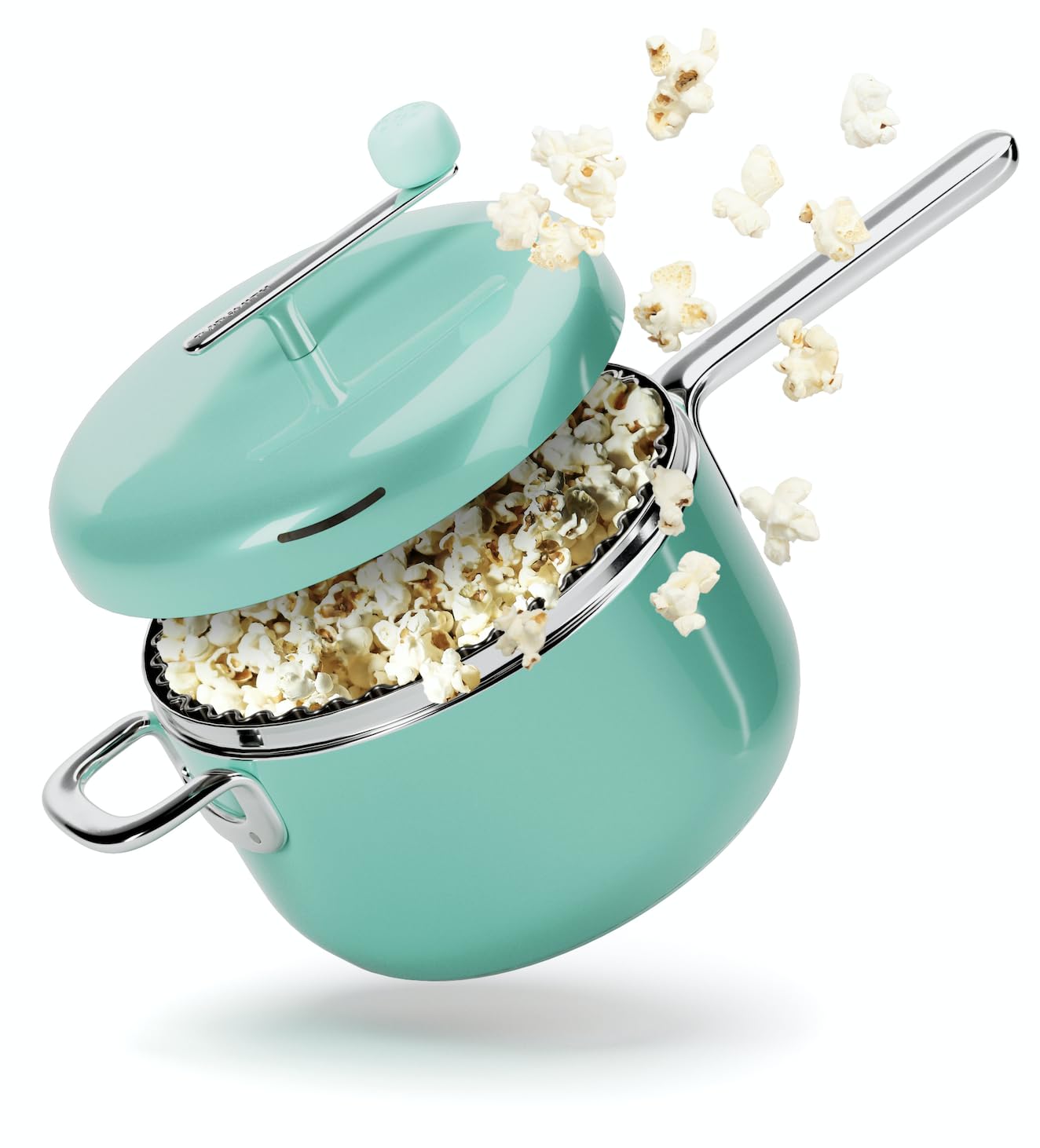 Popsmith 6 Quart Stovetop Popcorn Maker - Stainless Steel Popcorn Popper Machine for Gas & Electric Stoves - Perfect for Movie Nights, Parties & Family Snack Time