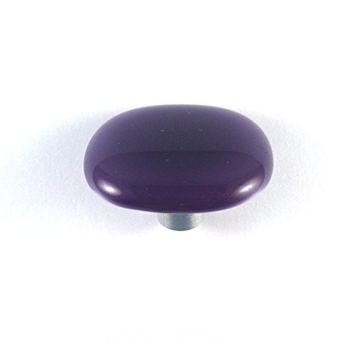 Royal Purple Glass Cabinet Knobs - Colormax Collection (118 Colors) Rounded Square Knob Pulls for Drawers & Cabinets - 2 Pack - Perfect for Kitchen, Bathroom & Furniture Upgrade