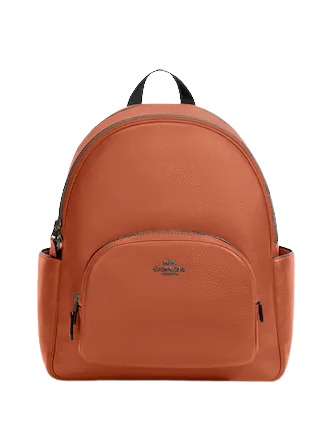 Coach Court Backpack for Women - Stylish Leather Laptop Backpack with Adjustable Straps - Perfect for Work, Travel & School (Black)