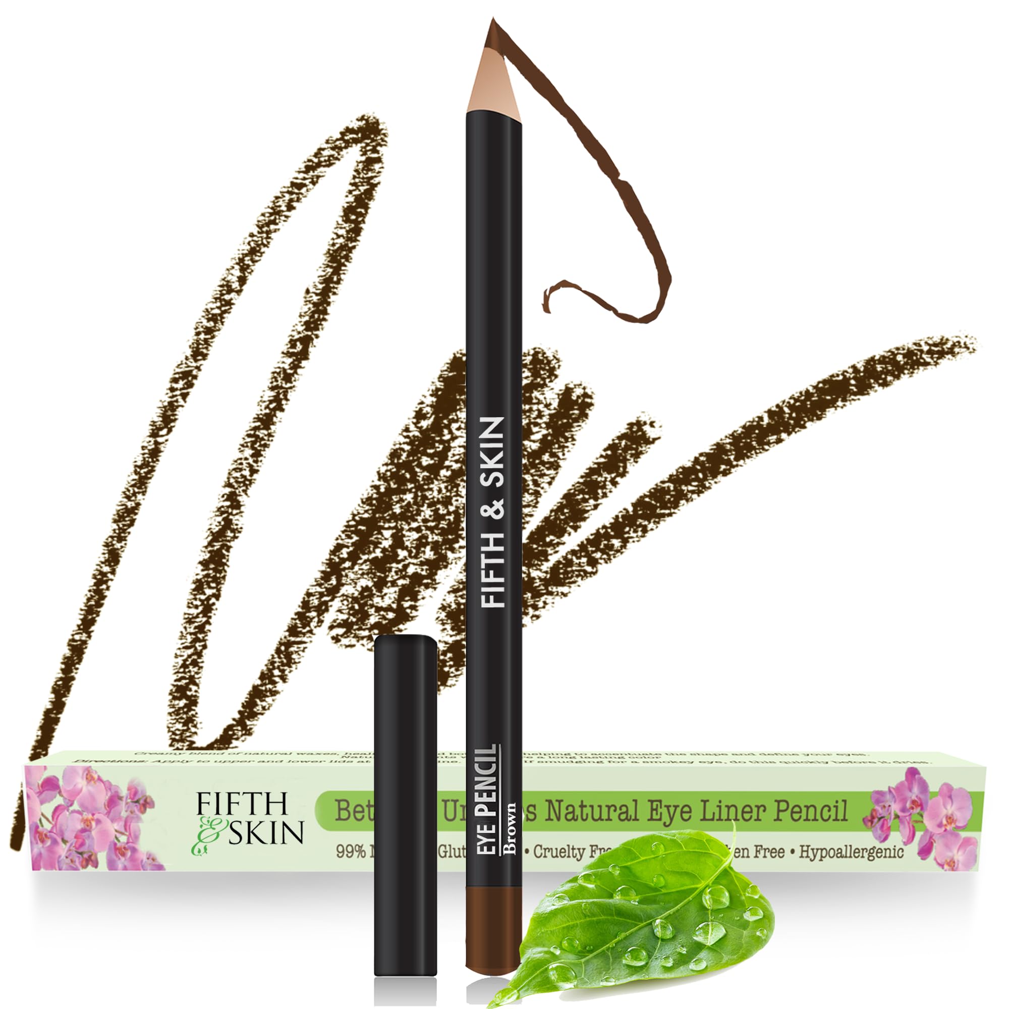 Better'n Ur Eyes Hypoallergenic Eyeliner Pencil - Dark Brown, Natural & Smooth Glide - Vegan, Cruelty-Free, Paraben-Free - Perfect for Sensitive Eyes & Everyday Makeup Looks