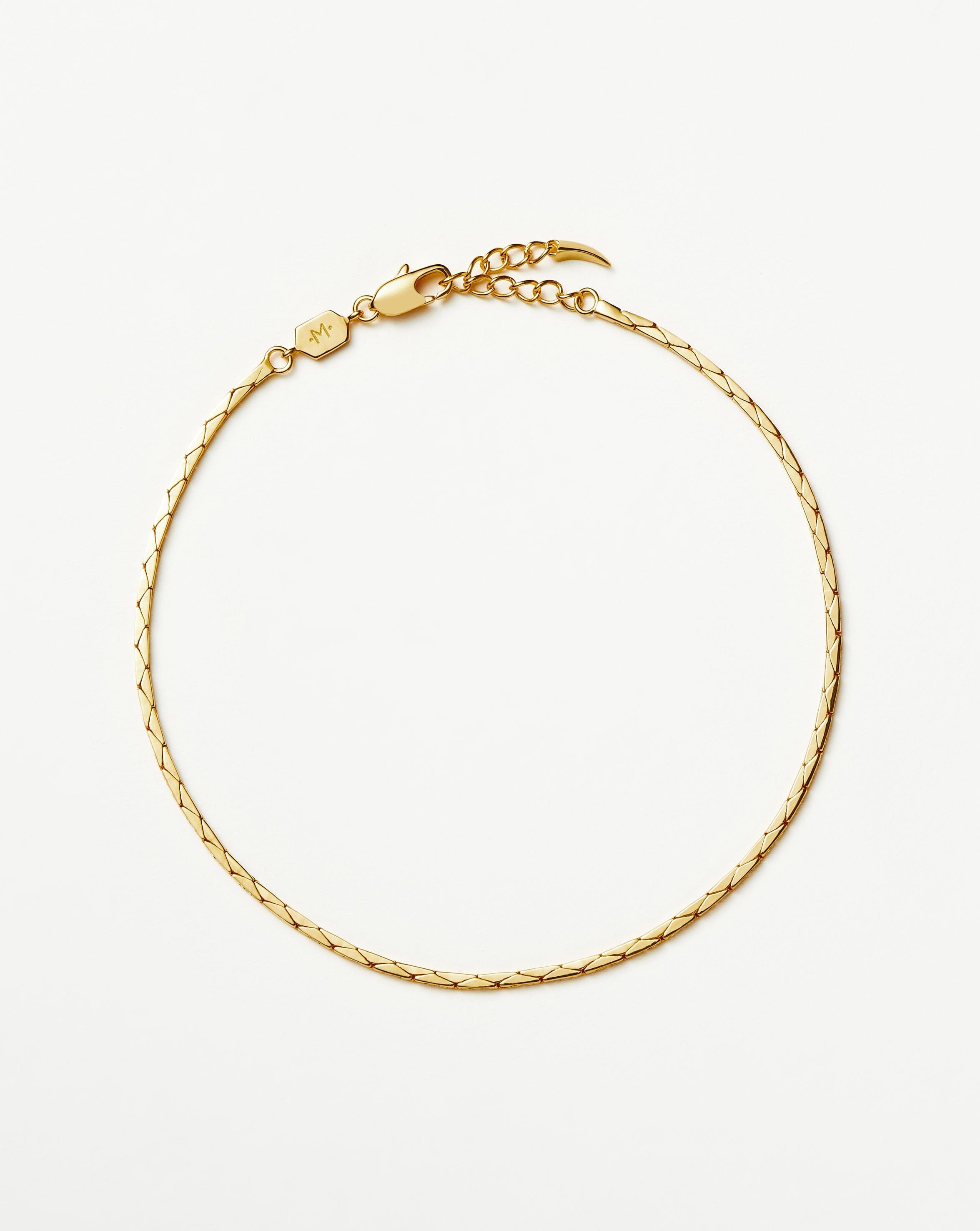 Lucy Williams Cobra Snake Chain Anklet - 18k Gold Plated Adjustable Ankle Bracelet for Women | Perfect for Beach, Party & Summer Outfits