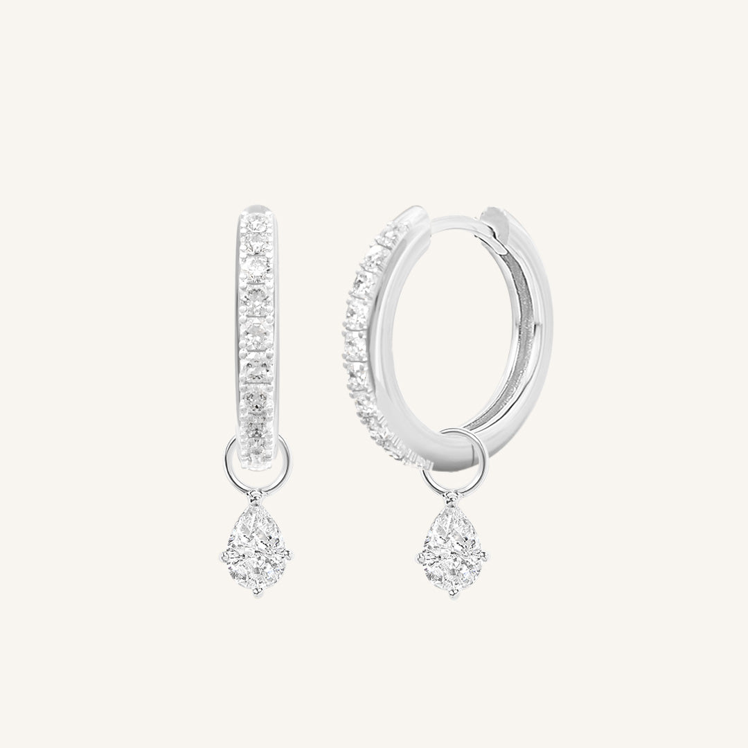 Axial Crystal Hoops - Elegant Rhinestone Earrings for Women, Dainty Sparkling Studs for Daily Wear & Special Occasions | Perfect Gift for Birthday, Anniversary & Party