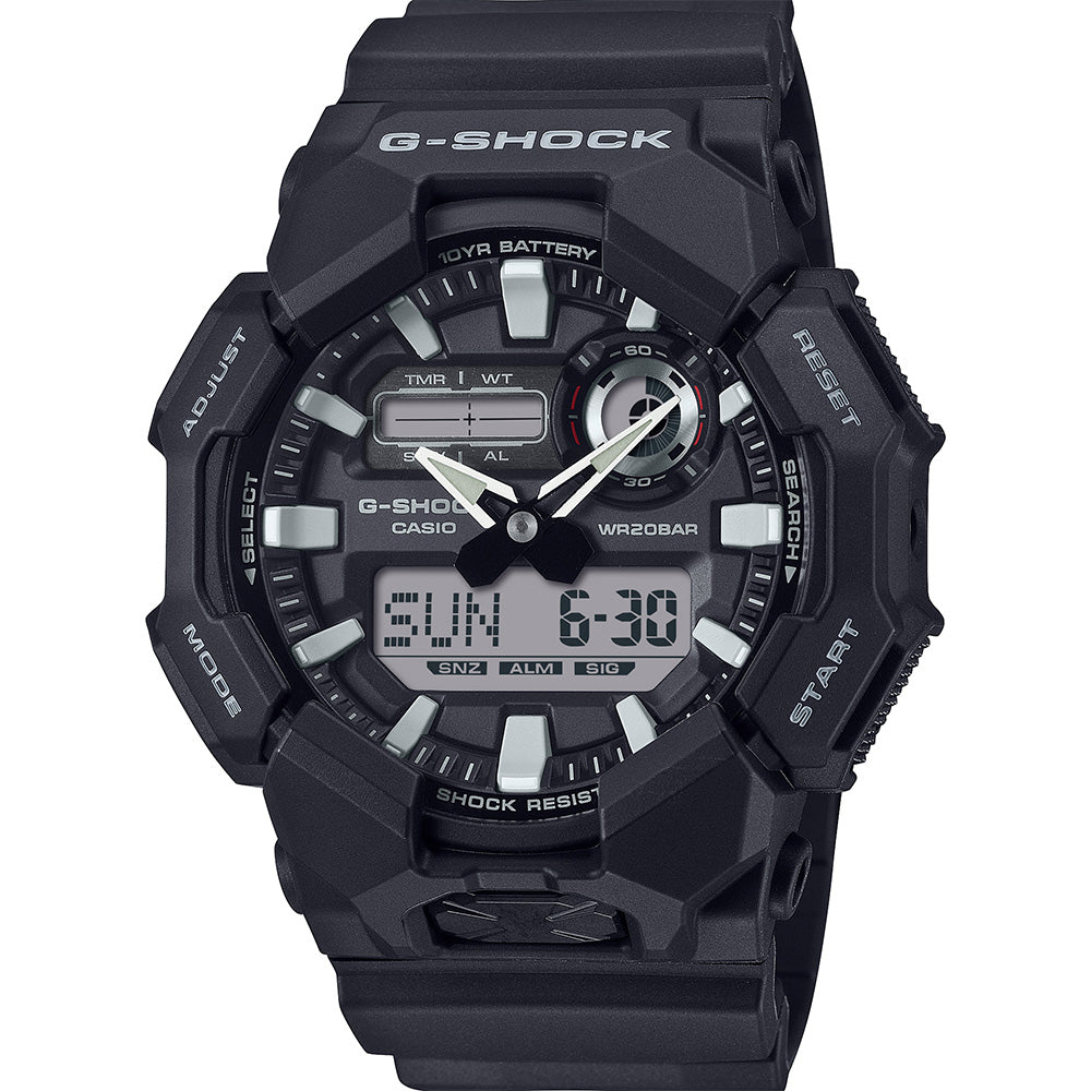 G Shock GA010 1A Rugged Combi Watch - Shock Resistant Digital Analog Watch for Men - Perfect for Outdoor Adventures, Sports & Everyday Wear