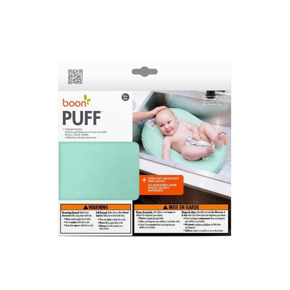 Boon Puff Inflatable Baby Bathtub - Portable Infant Bath Tub for Newborns & Toddlers - Perfect for Travel, Home & Outdoor Use
