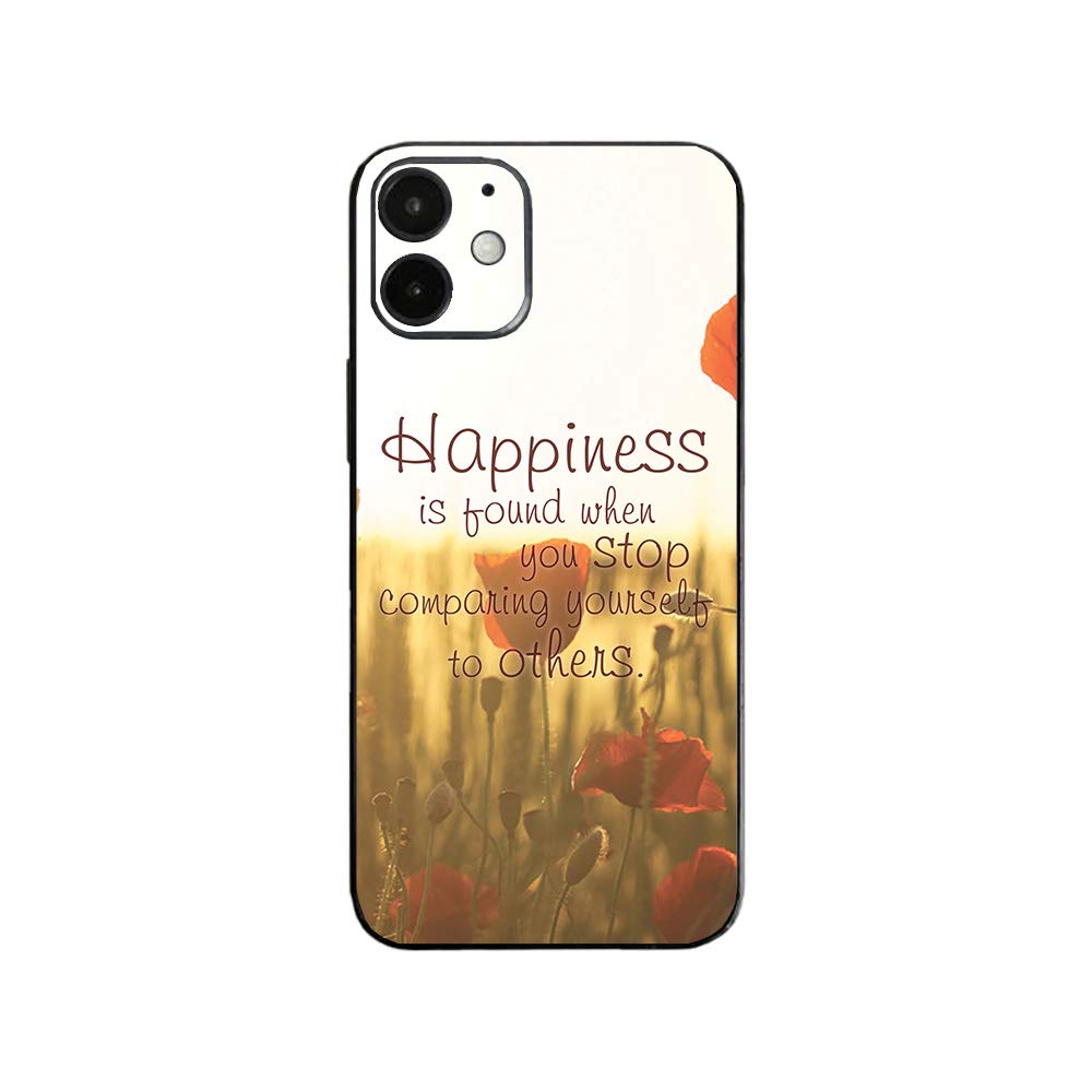 MightySkins Vinyl Decal Wrap Cover for Apple iPhone 12 Mini - Be Happy Design | Protective & Durable Skin | Easy to Apply & Remove | Made in USA | Perfect for Daily Use, Travel & Personalization