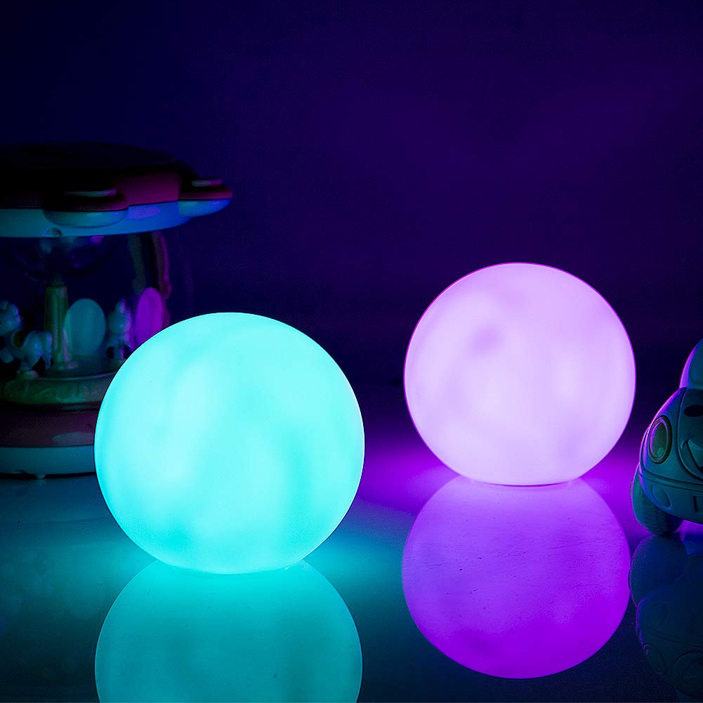 TELIGHTER 3 Inch RGB Color Changing LED Floating Pool Lights - IP67 Waterproof LED Ball Pond Lights for Indoor/Outdoor Pools, Hot Tubs, Fountains & Backyard Decor (1-Pack White) - Perfect for Parties, Night Swimming & Landscape Lighting