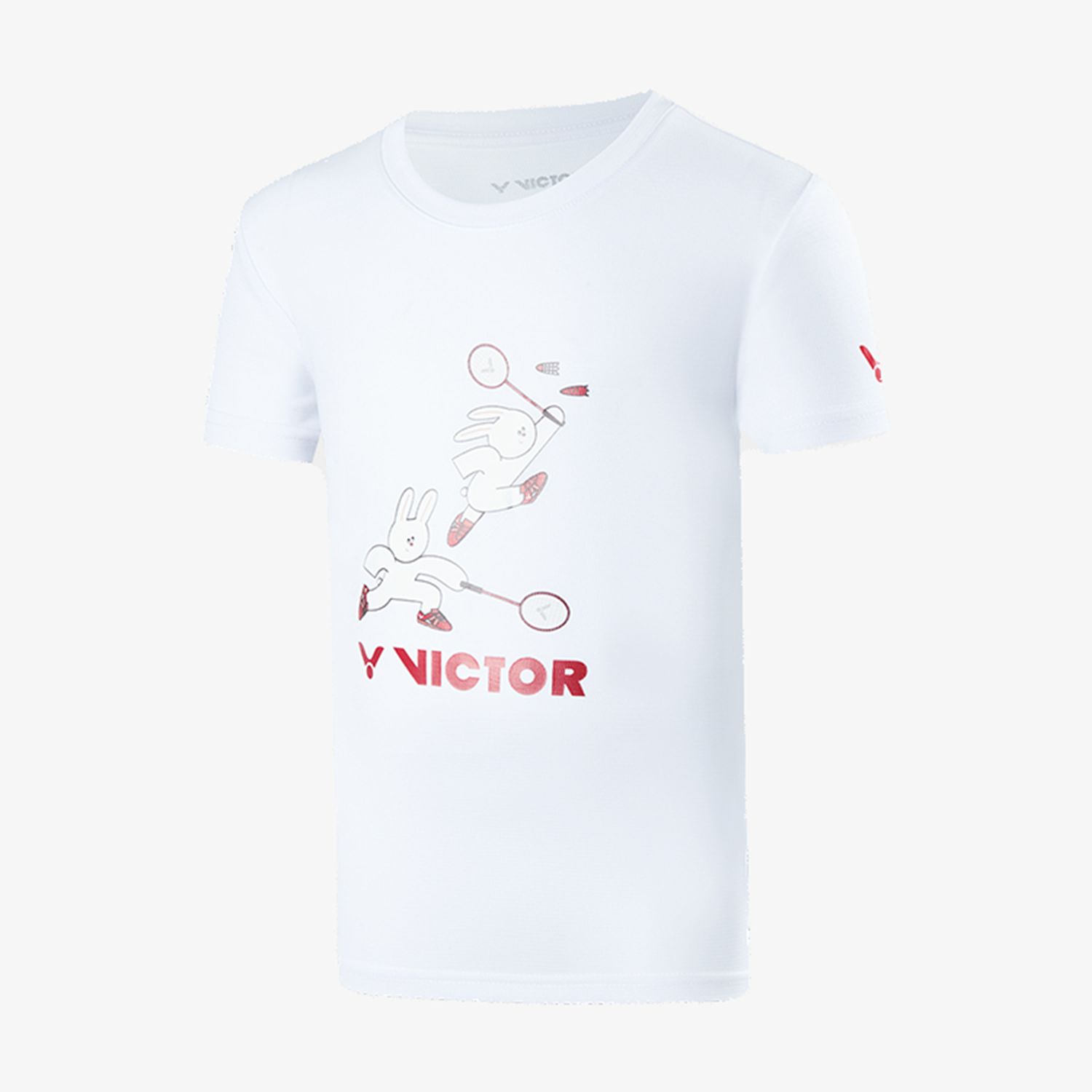Victor Junior T-Shirt T 32029A - Soft Cotton Boys Short Sleeve Tee (White) - Perfect for School, Play & Everyday Wear