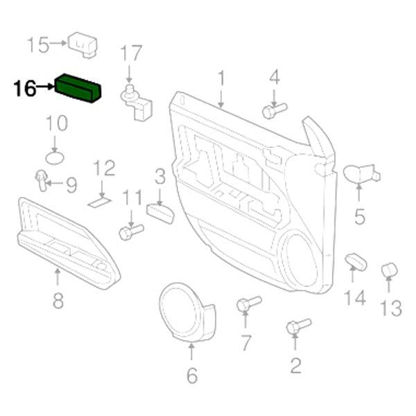 Mopar 5604 0691AD Window Switch Panel for Dodge Chrysler Jeep - Replacement Power Window Control Switch - Perfect for Car Door Repair & Interior Upgrade