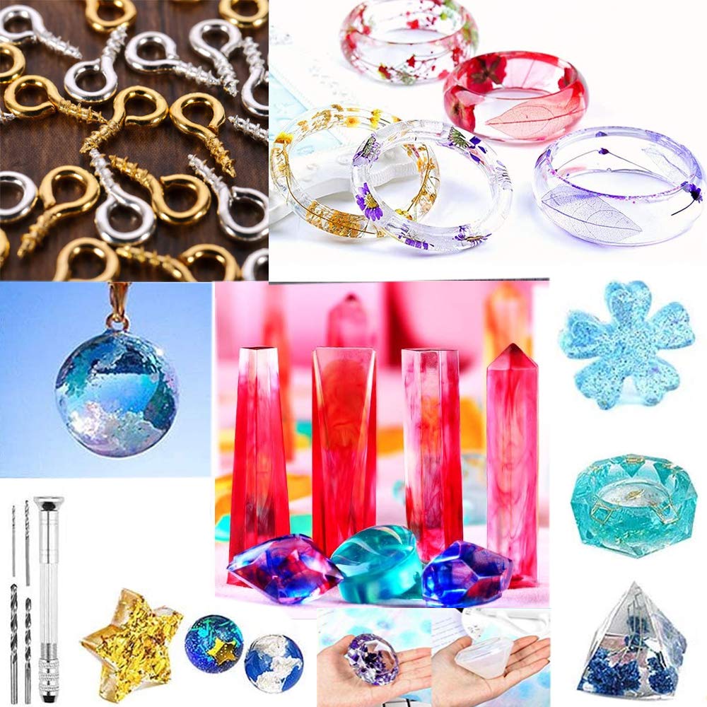 88 Pcs DIY Silicone Jewelry Casting Molds and Tools Set for Resin Pendant Craft Making - Includes Storage Bag | Perfect for DIY Jewelry Making, Resin Art Projects, and Handmade Gifts
