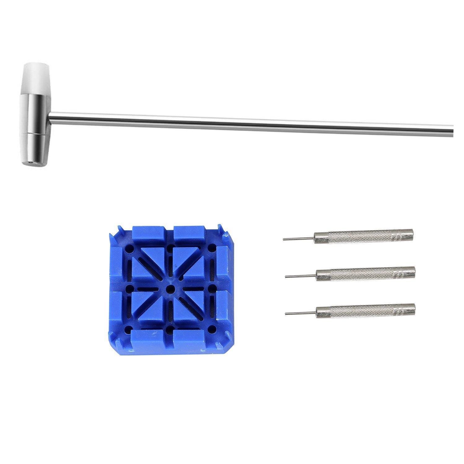 5pcs Watch Band Link Tool Kit - Stainless Steel Watch Repair Set for Adjusting & Replacing Straps - Perfect for Watchmakers & DIY Enthusiasts