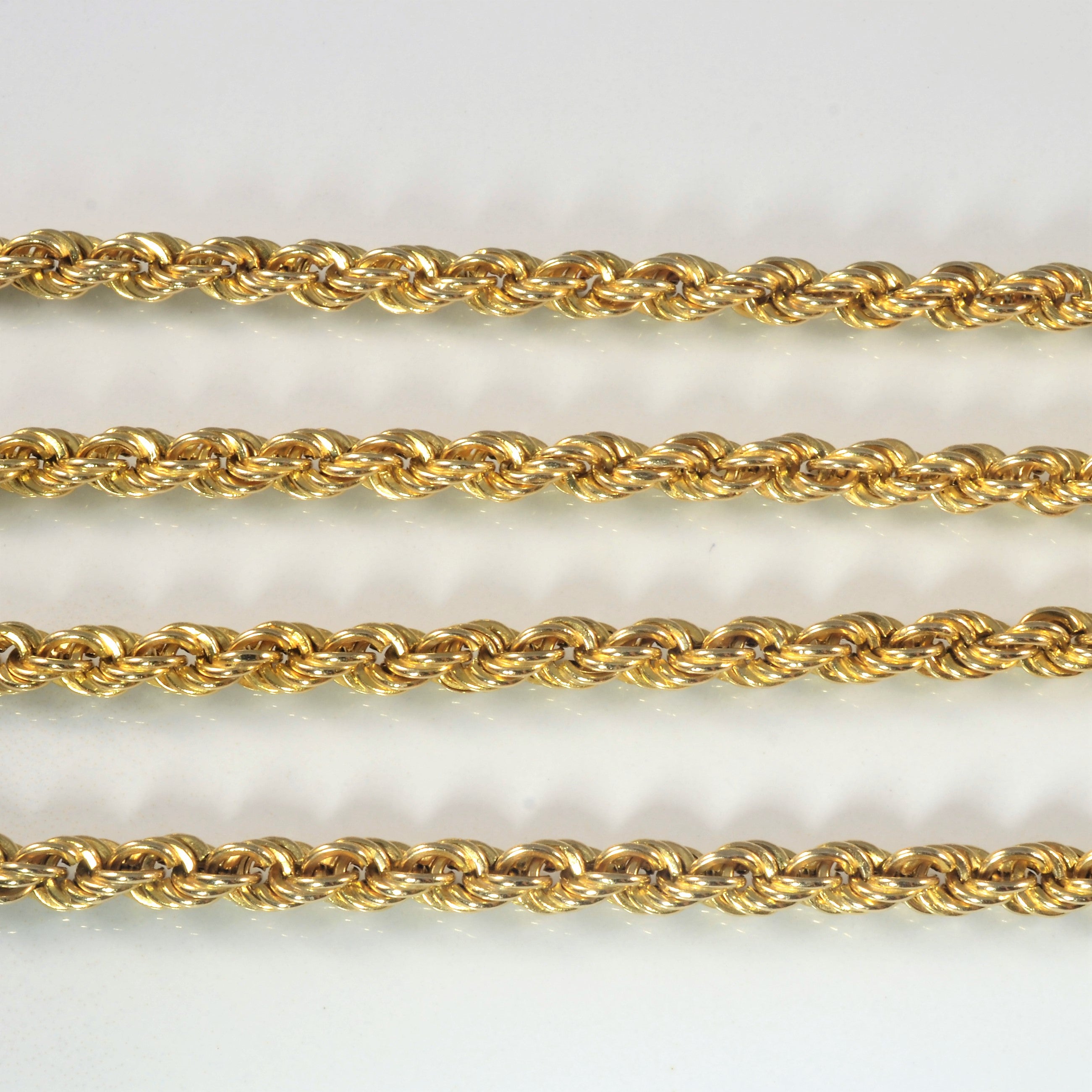 10K Yellow Gold Rope Chain Necklace - 28 Inch Solid Gold Rope Chain for Men & Women | Perfect for Everyday Wear, Gifts & Special Occasions