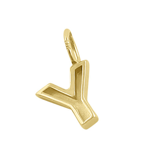 14K Solid Gold Y Initial Pendant Necklace for Women - Personalized Letter Jewelry Gift for Birthday, Anniversary & Special Occasions