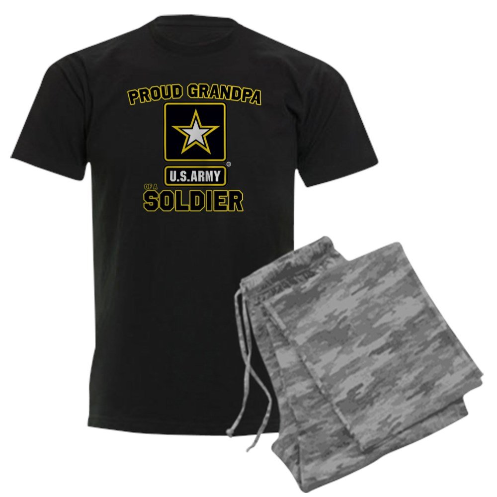 U.S. Army Proud Grandpa Men's Dark Pajama Set - Comfortable Sleepwear for Veterans & Military Families - Perfect for Lounging, Gifts & Patriotic Holidays