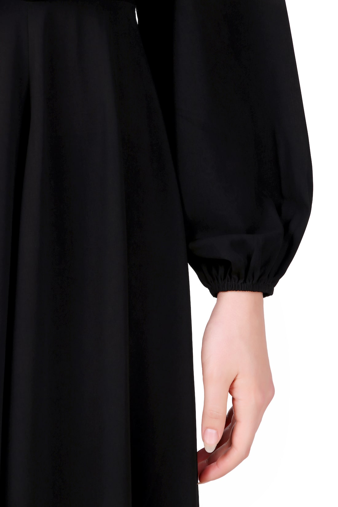 Elegant Black Cowl Neck Nida Abaya - Modest Islamic Dress for Women - Perfect for Prayer, Eid, and Special Occasions