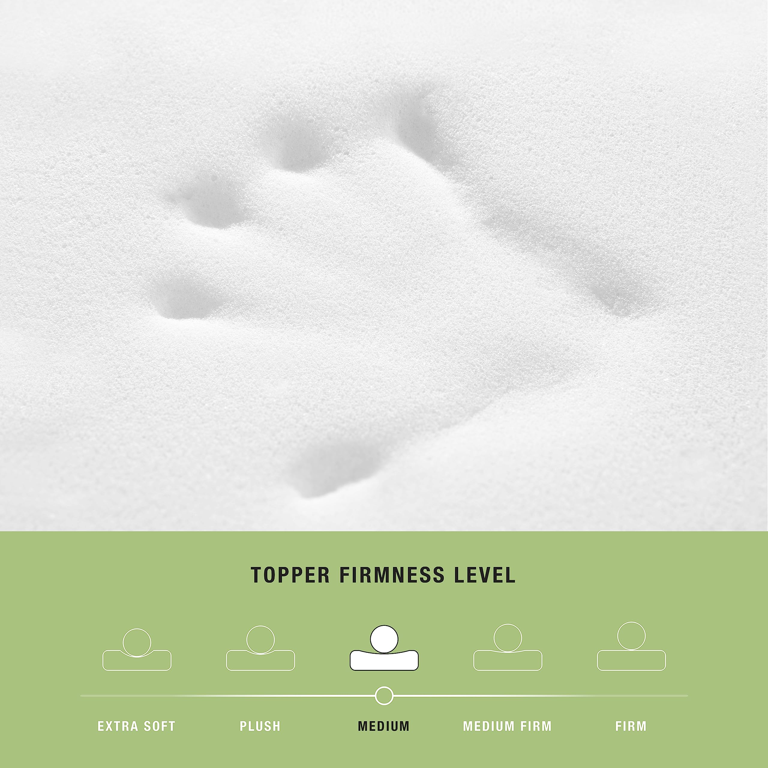BioPEDIC 2-Inch Full Size Memory Foam Mattress Topper - Medium Plush, CertiPUR-US Certified for Comfort & Support - White (75