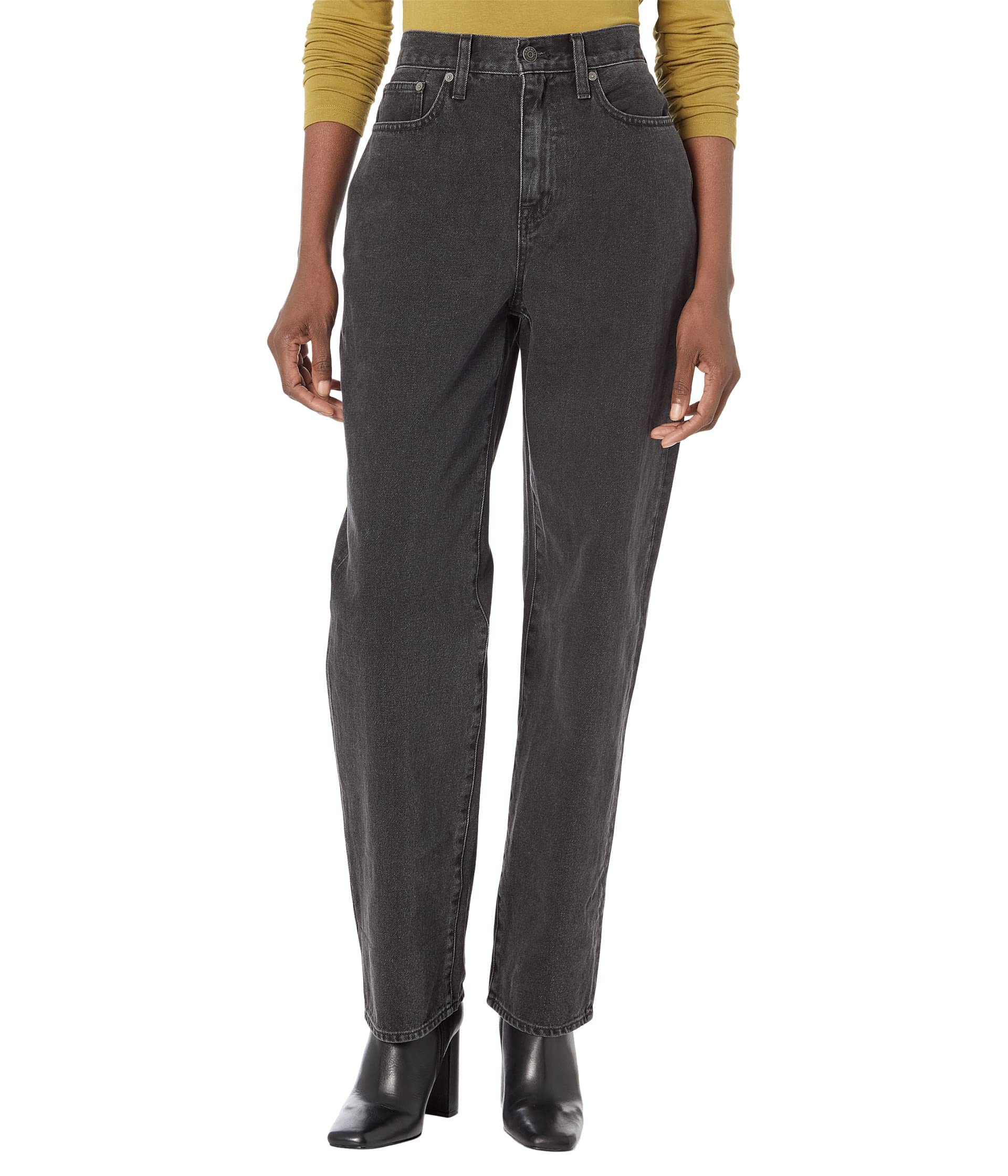 Madewell Baggy Straight Jeans for Women - High Waist Distressed Denim Pants in Raybard Wash | Casual Streetwear & Everyday Comfort