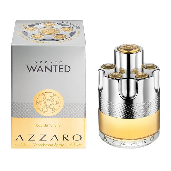Azzaro Wanted Men's Eau de Toilette Spray - 1.7 Oz / 50ml Fresh Woody Fragrance for Men - Perfect for Date Night & Special Occasions