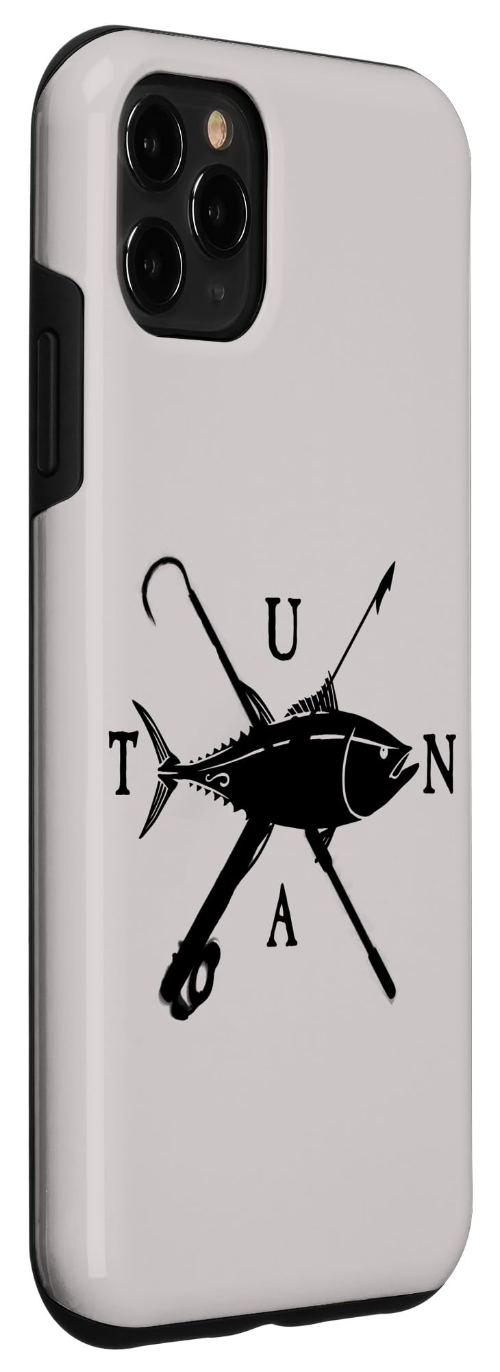 iPhone 11 Pro Max Case - Tuna Fishing Logo with Harpoon & Gaff Design - Durable Protective Phone Cover for Fishermen & Outdoor Enthusiasts - Perfect for Deep Sea Fishing Trips & Marine Adventures