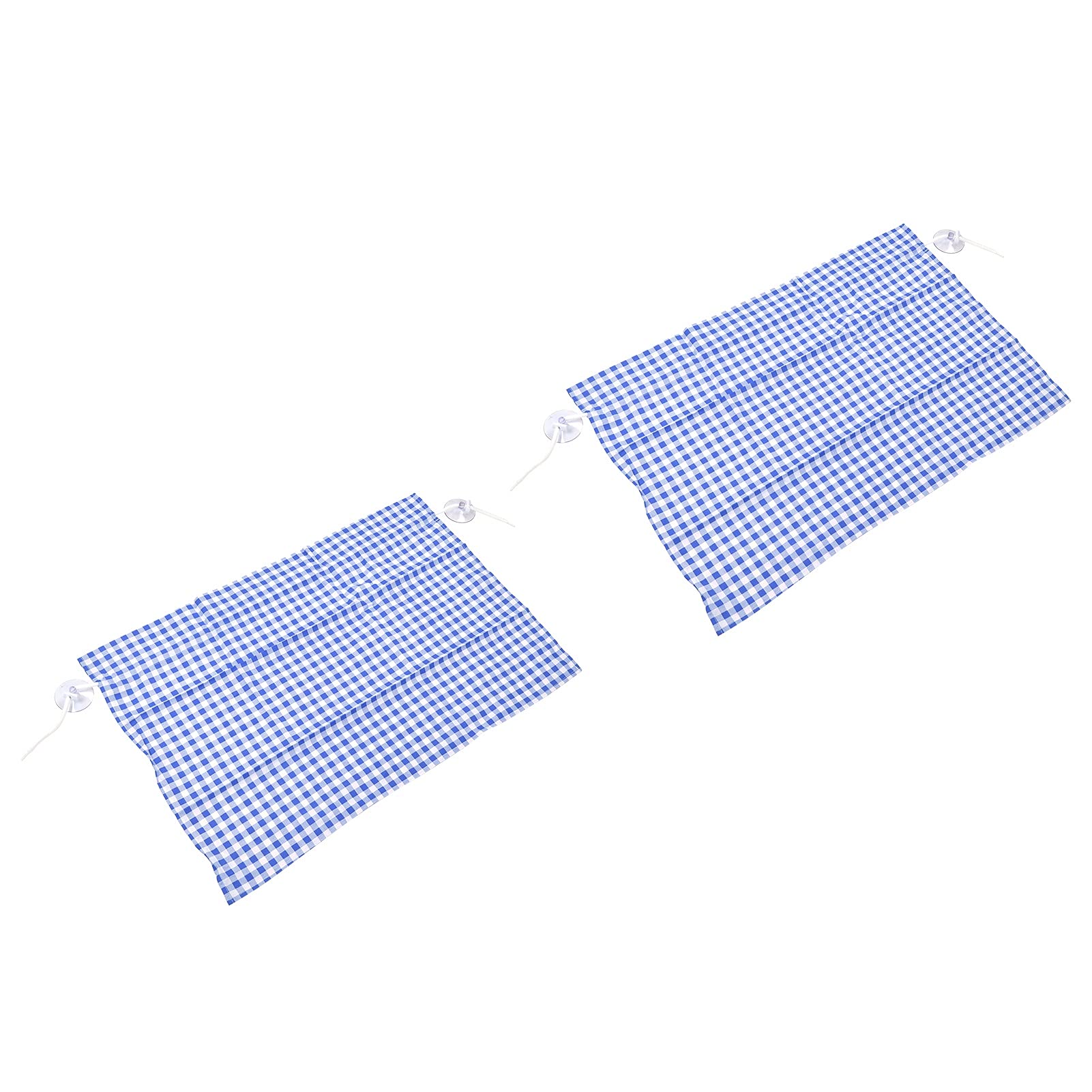 Nusind Car Window Curtain - Grid Pattern, Portable & Removable Side Window Shade for Van & Car (Blue Plaid) - Perfect for Sun Protection & Privacy During Travel