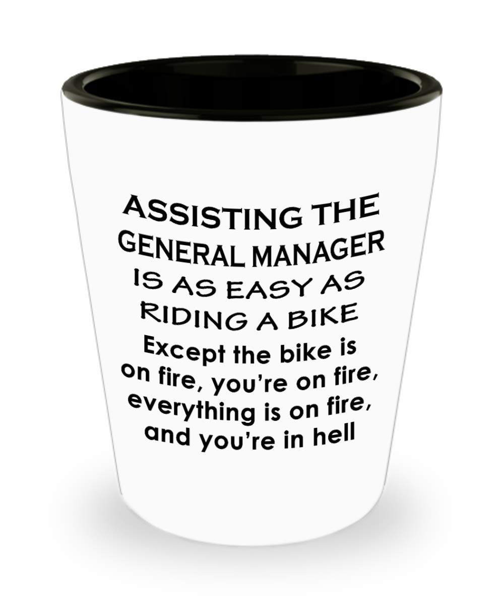 Funny AGM Shot Glass - Assistant General Manager Appreciation Gift for Business, Retail, HR & QA - Cute Gag Novelty Glass for Office Parties & Celebrations - Perfect for Boss Day, Work Anniversaries & Team Events