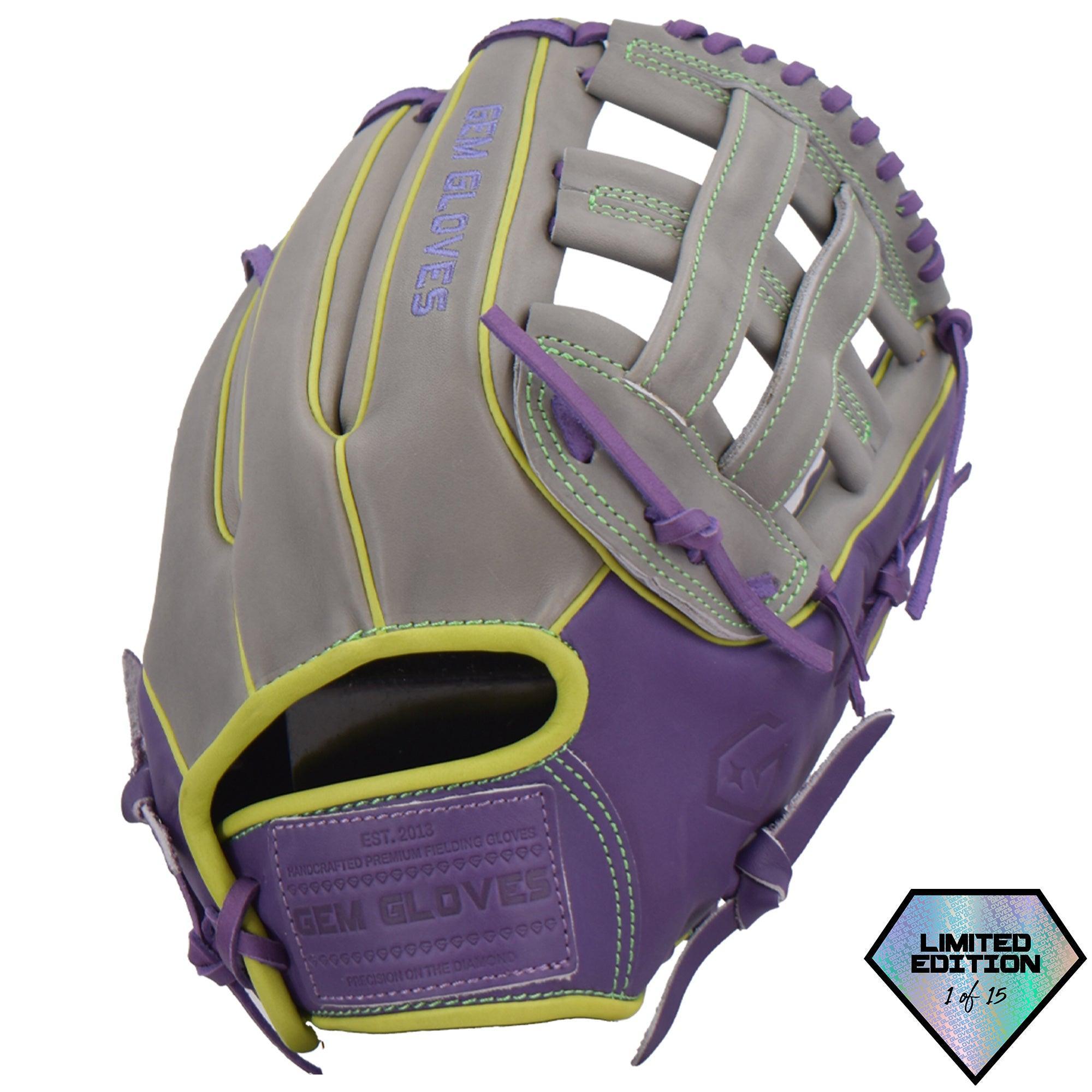 Premium GEM042 Electric Grape Softball Fielding Gloves - High Performance Women's & Youth Baseball Gloves for Training & Games - Ideal for Outfield, Infield & Practice Sessions