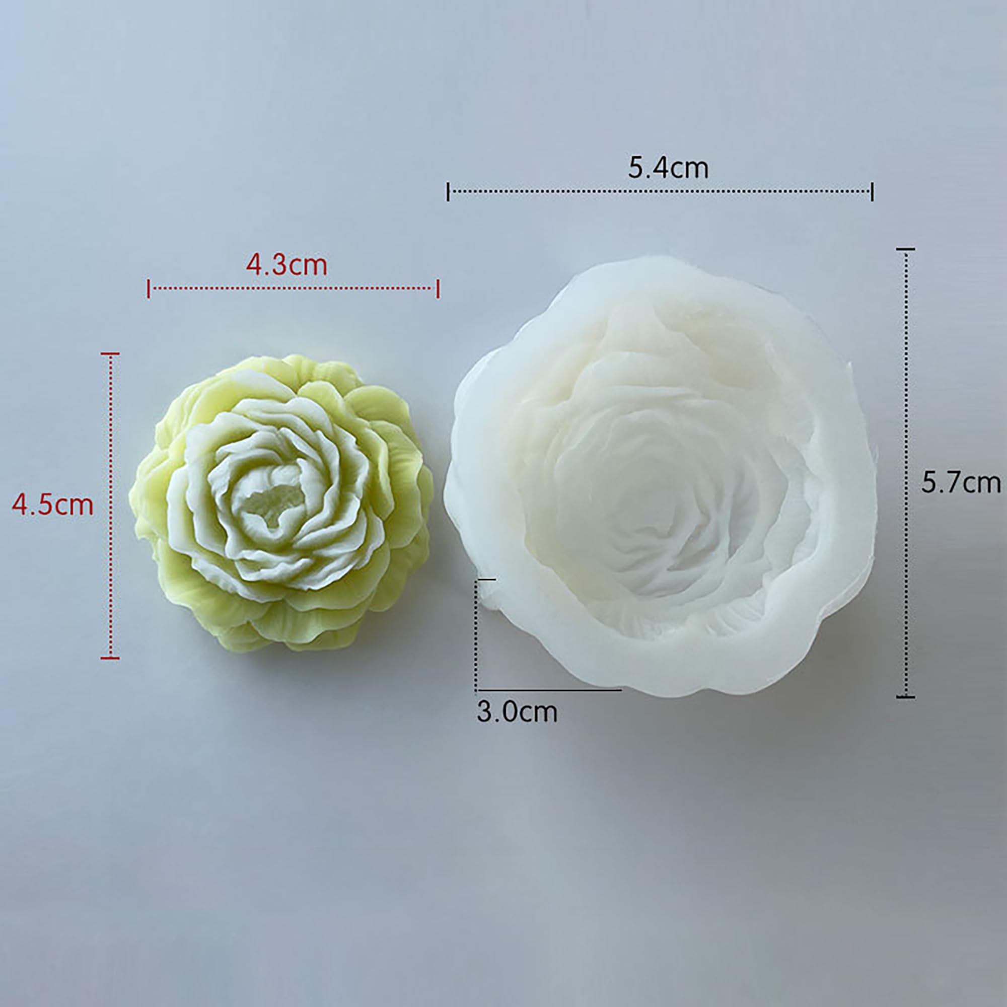 3 Pack Peony & Rose Silicone Resin Molds for DIY Candle Making, Soap Crafting & Home Decor - Perfect for Wedding Centerpieces, Bathroom Decor & Gift Making