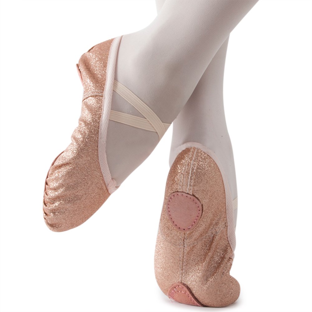 MSMAX Ballet Shoes for Girls - Comfortable Wedding & Party Dance Flats (Toddler/Little Kid/Big Kid) - Perfect for Ballet Class, Recitals & Special Occasions