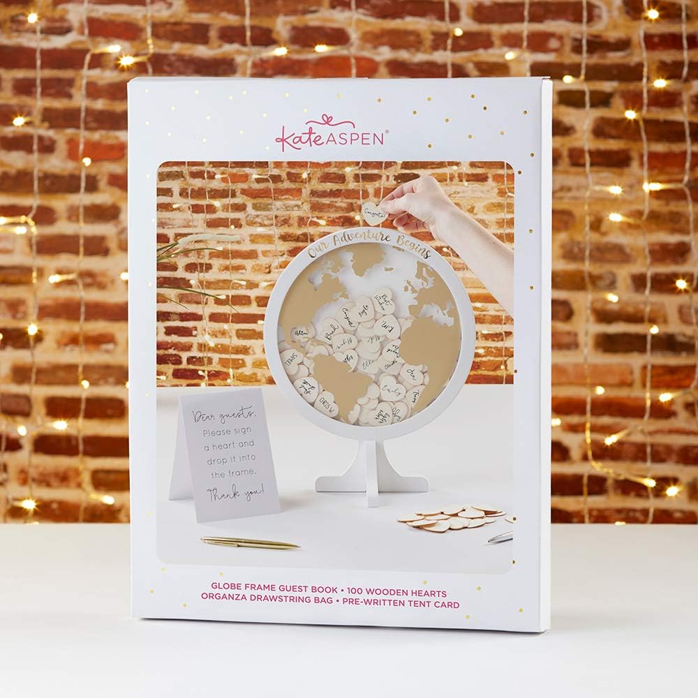 Unique Wedding Guest Book Globe - Elegant Keepsake for Couples to Collect Well Wishes | Perfect for Weddings, Anniversaries & Special Events